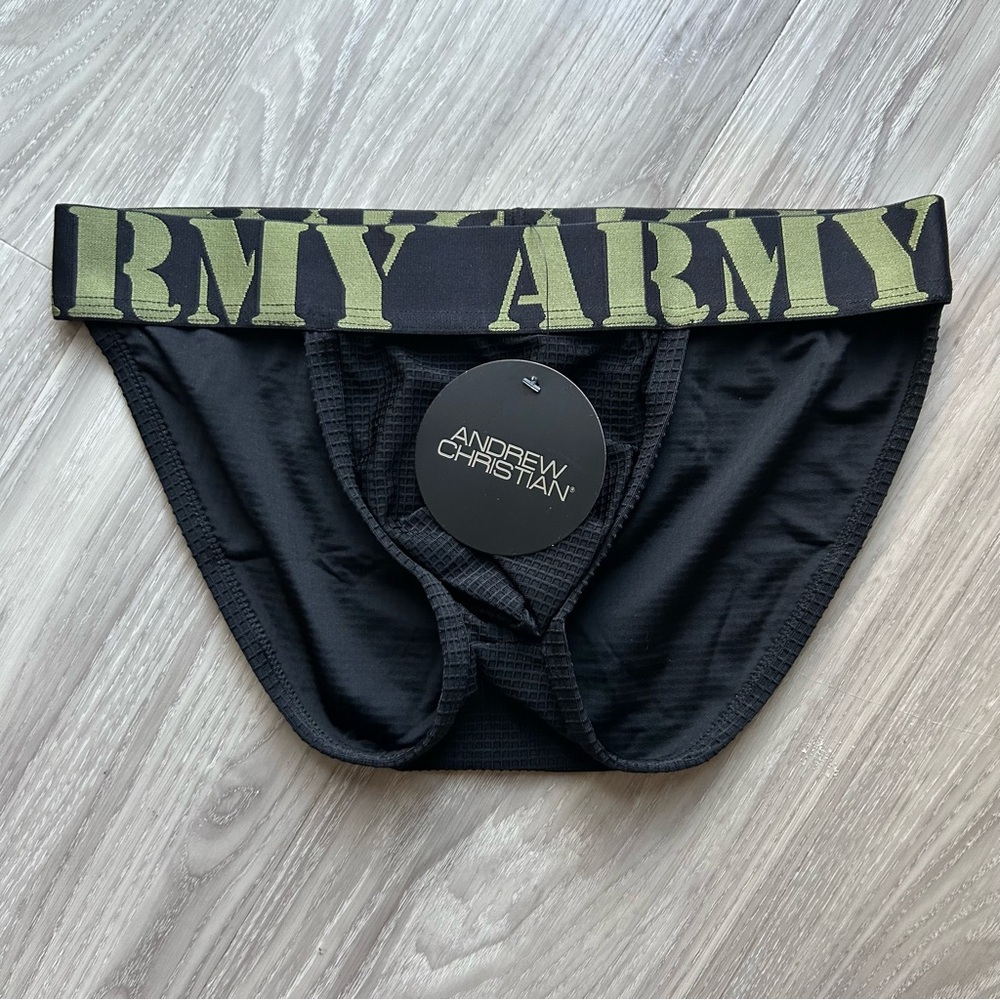 Andrew Christian | Military Brief in Black Army Green (Medium) - Picture 7 of 16